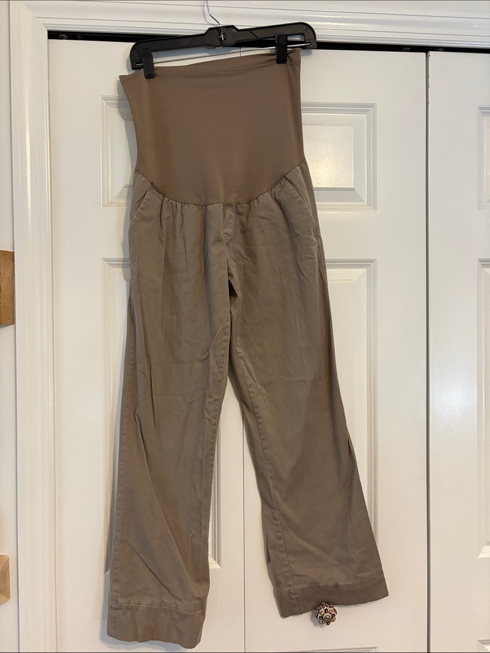 Liz Lange for Target Taupe Maternity Wide-Leg Pants